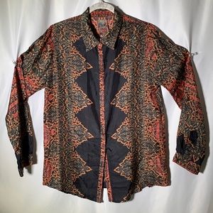 Johnny Was LS Silk Blouse Medium